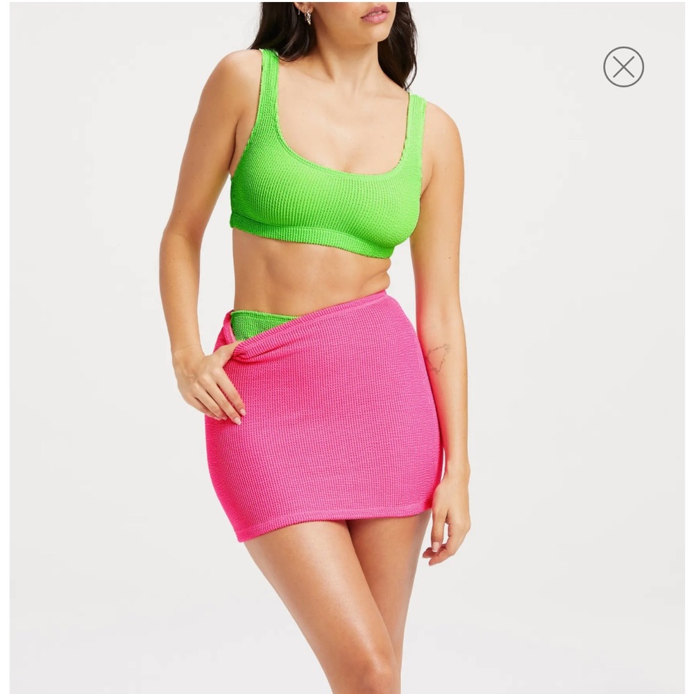 Bright Neon Pink Always Fit cover up Skirt by Good American